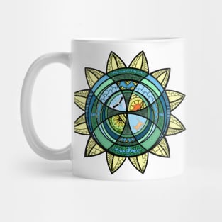 Ukrainian sunflower. Graphic arts. Abstract art Mug